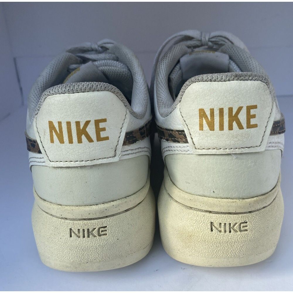 US 9.5 Women's Nike Court Vision Alta Platform Leopard White Shoes DO2791-100 - Picture 7 of 10